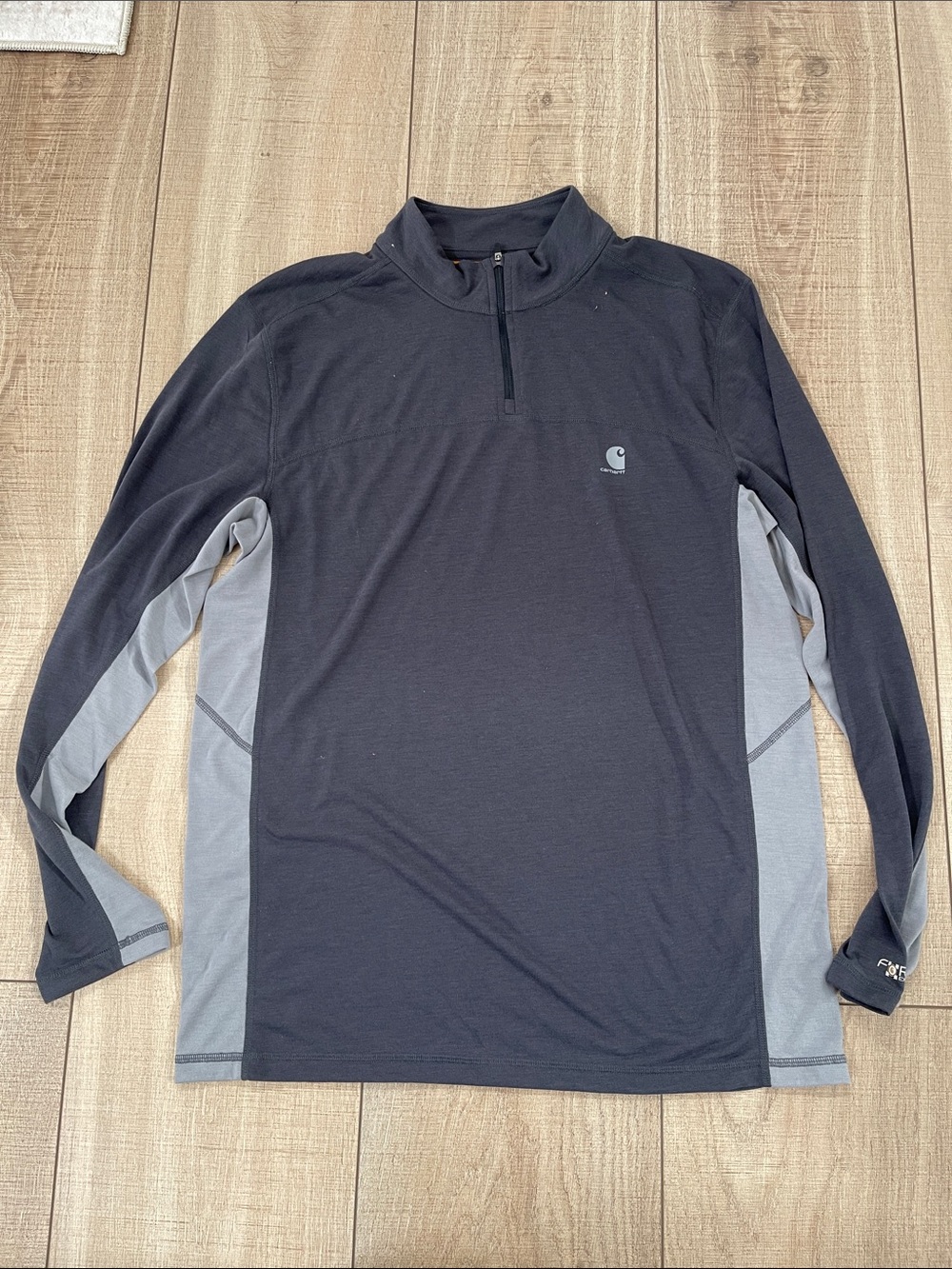 Carhartt Men’s Black & Gray Quarter-Zip Performance Jacket Size Medium